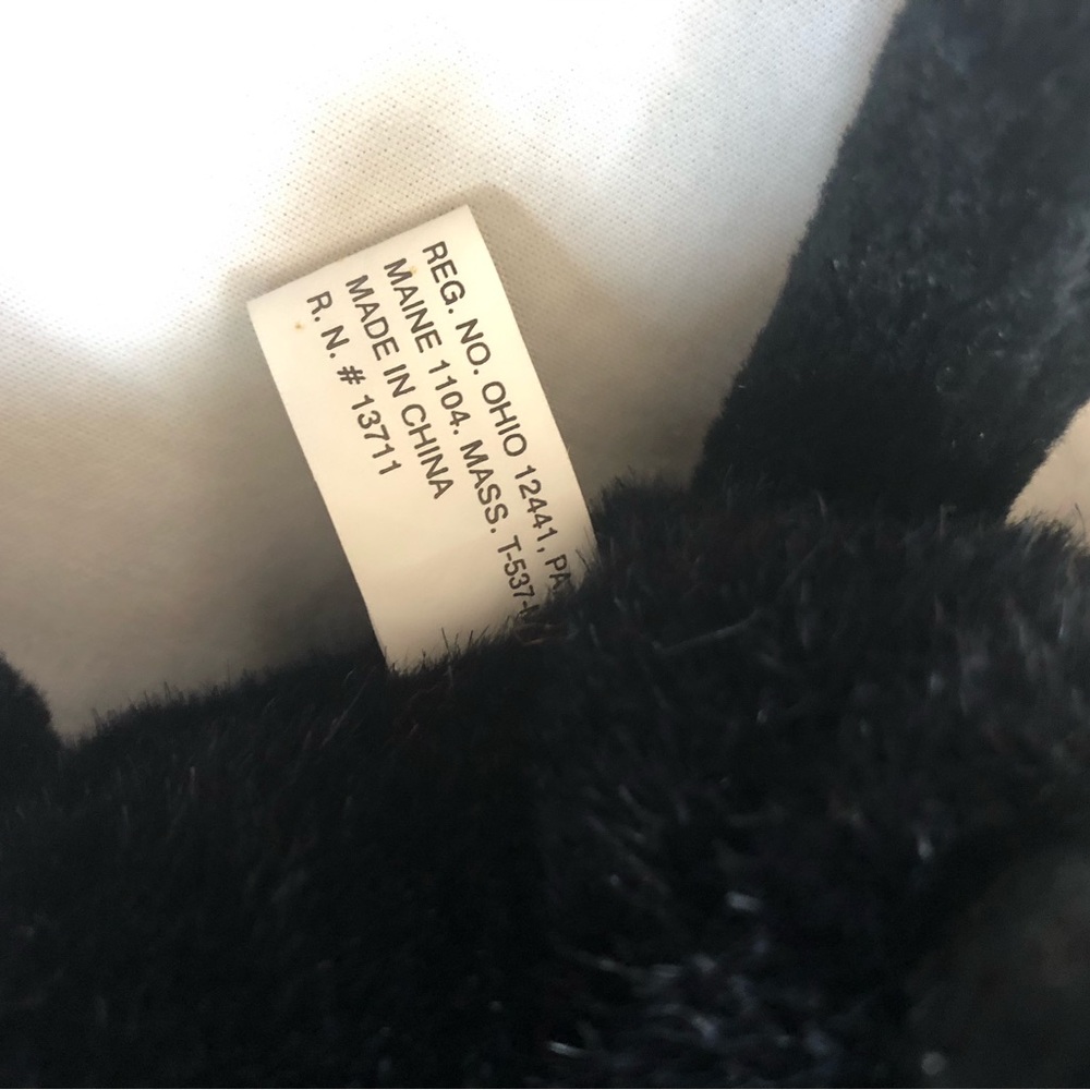 Black Cat Posable Weighted Feet Furry Tail Plush Decor Orange Nose - Picture 8 of 12